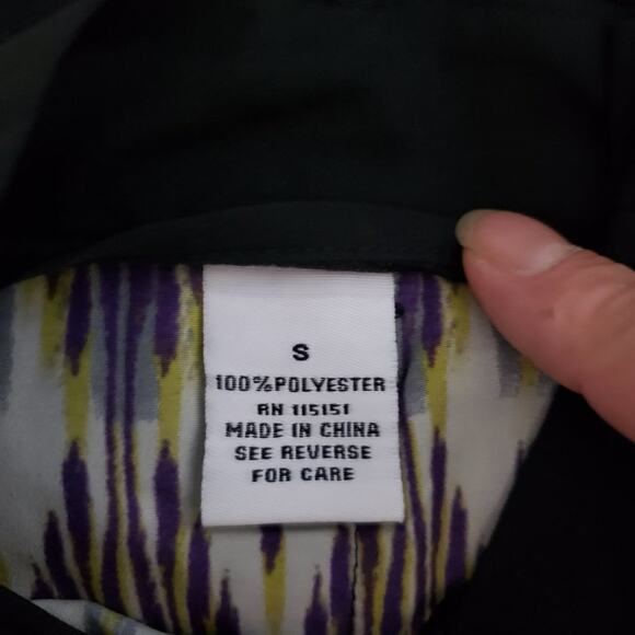 Jaye.e. Multicolor Printed Sheer Button Ankle Pants Women's Size Small - Picture 12 of 12